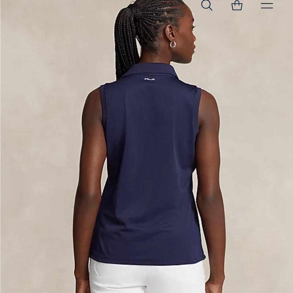 RLX Golf Sleeveless Piqué Polo Shirt Size M - Picture 6 of 7